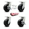Service Caster 8'' Heavy Duty Phenolic Wheel Swivel Caster Set 2 Swivel Locks 2 Brakes, 4PK CRAN-SCC-KP92S830-PHR-BSL-2-SLB-2 - alternate 6